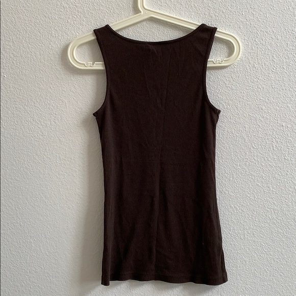 Ann Taylor Loft Beaded Brown Tank in Sz Xs - Picture 4 of 4